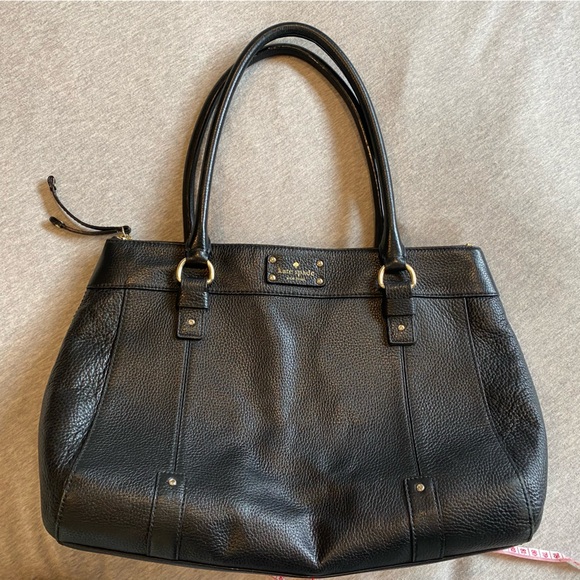 Kate Spade Black Pebbled Leather Tote - Picture 2 of 12
